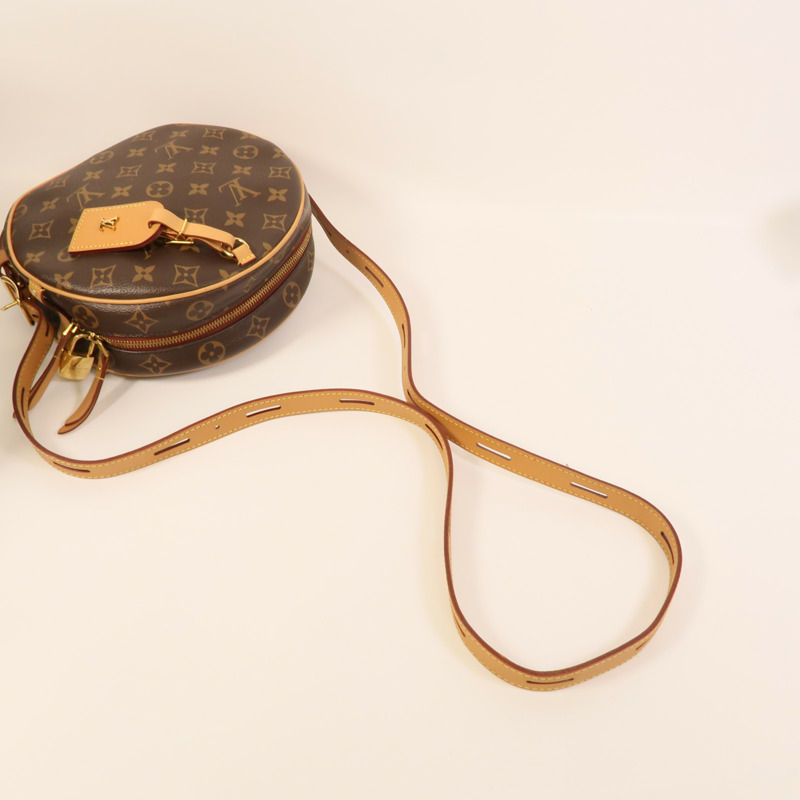 LOUIS VUITTON Monogram Boite Chapeau Souple金扣肩背袋棕色-5