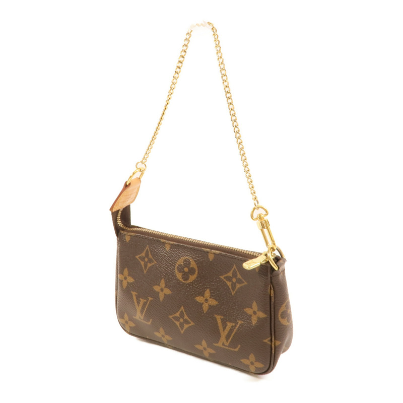 LOUIS VUITTON Monogram Mini Pochette Accessoires金扣手挽袋-2