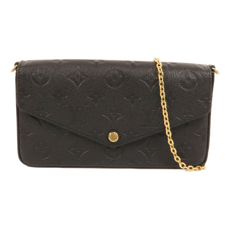 LOUIS VUITTON Monogram Empreinte Felicie Pochette 金扣鏈帶肩背袋