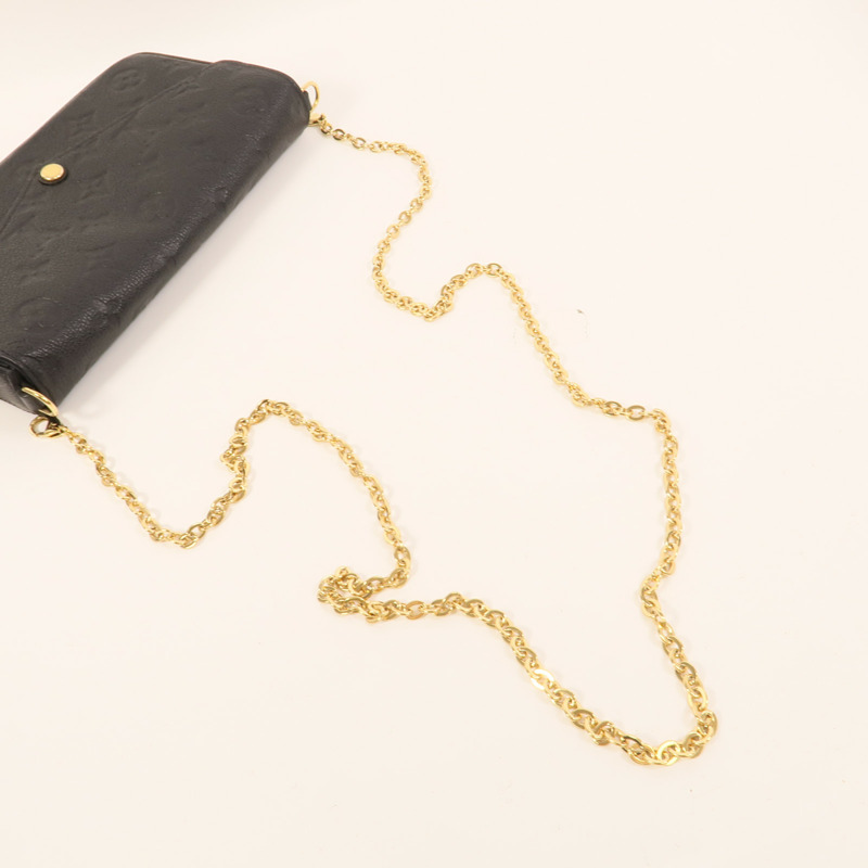 LOUIS VUITTON Monogram Empreinte Felicie Pochette 金扣鏈帶肩背袋-5