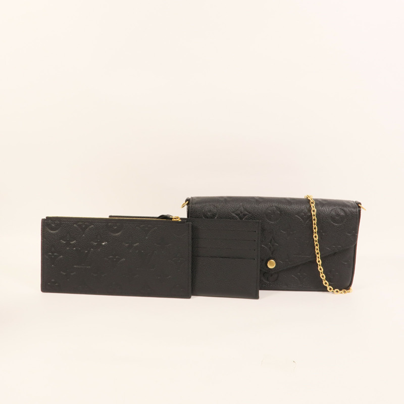LOUIS VUITTON Monogram Empreinte Felicie Pochette 金扣鏈帶肩背袋-9