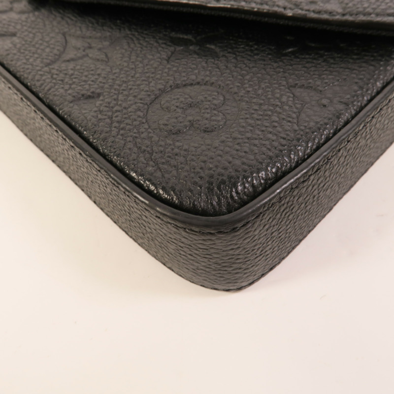 LOUIS VUITTON Monogram Empreinte Felicie Pochette 金扣鏈帶肩背袋-11