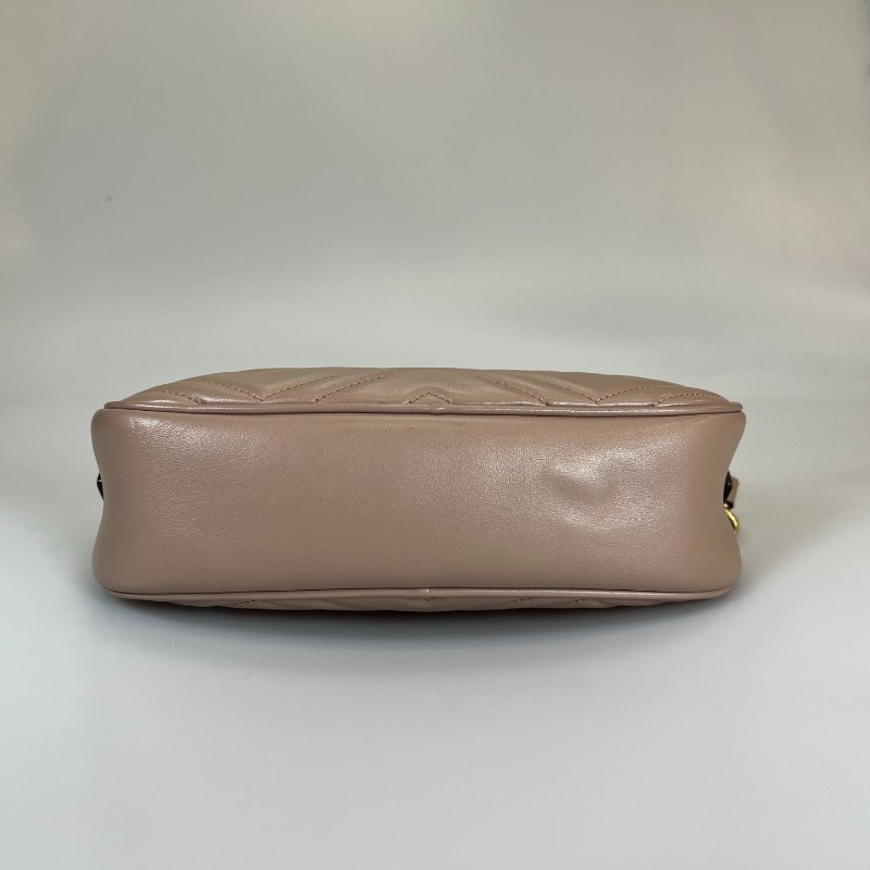 GUCCI 447632 藕粉Marmont相機包 24CM-4