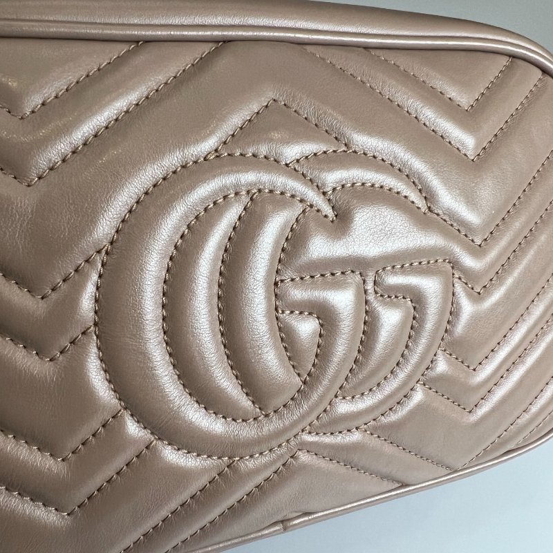 GUCCI 447632 藕粉Marmont相機包 24CM-7