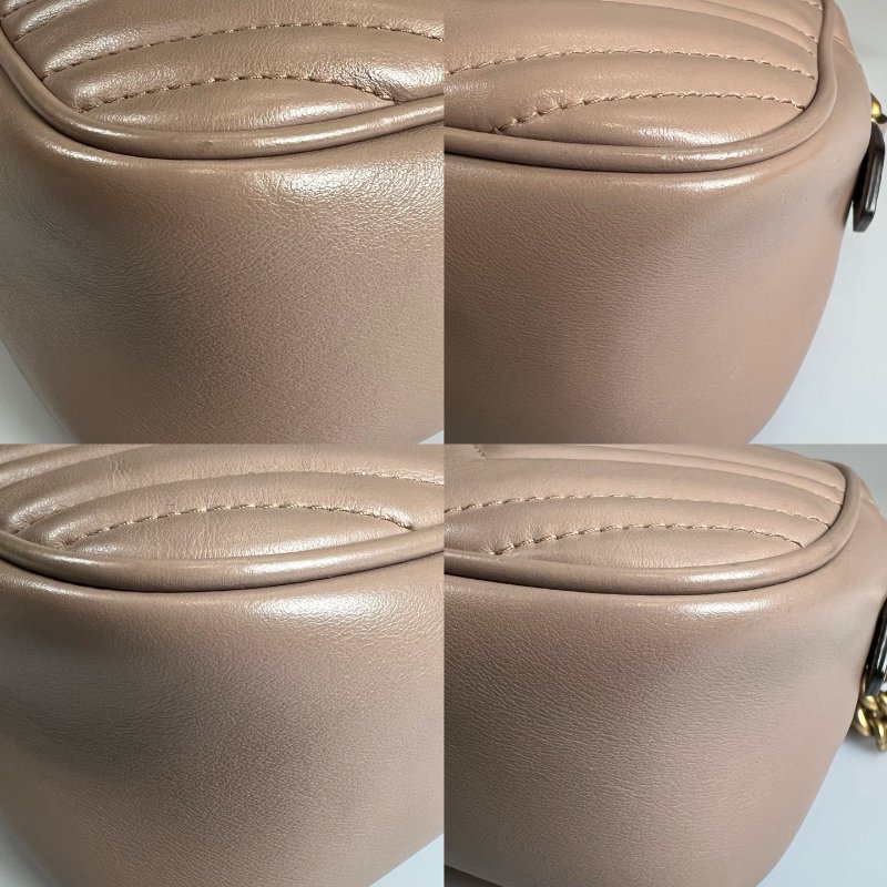 GUCCI 447632 藕粉Marmont相機包 24CM-9
