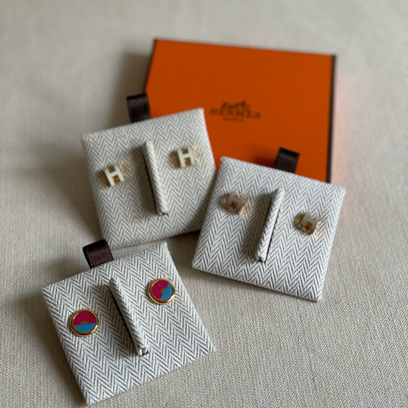 母親節禮物💗全新 現貨🍊Hermes 愛馬仕 女裝 Celeste stud earrings 🎁-4