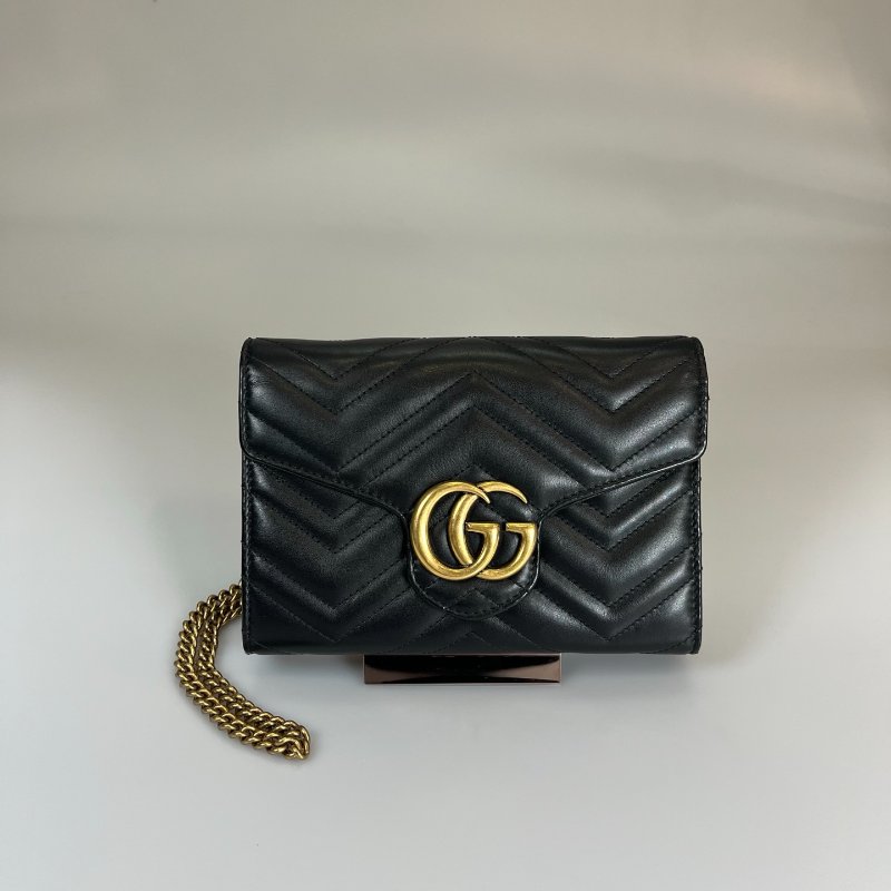 GUCCI 474575 黑金MARMONT WOC包-0