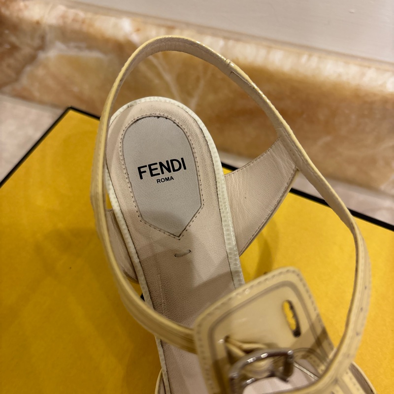 Fendi 米色37.5高跟鞋-13