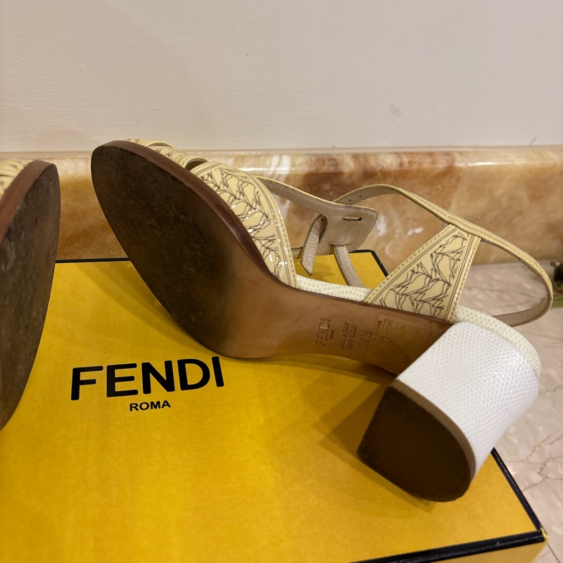 Fendi 米色37.5高跟鞋-15