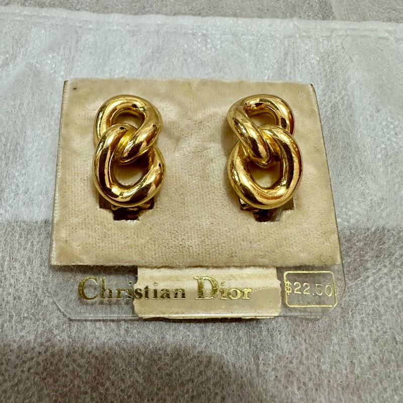 Dior 金色耳環-0