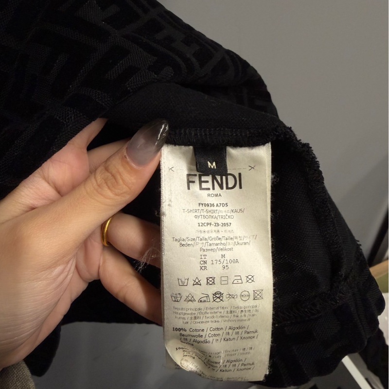 近全新🌟Fendi 滿版植絨Logo短袖｜Classic Trend CT精品｜台北東區實體-8