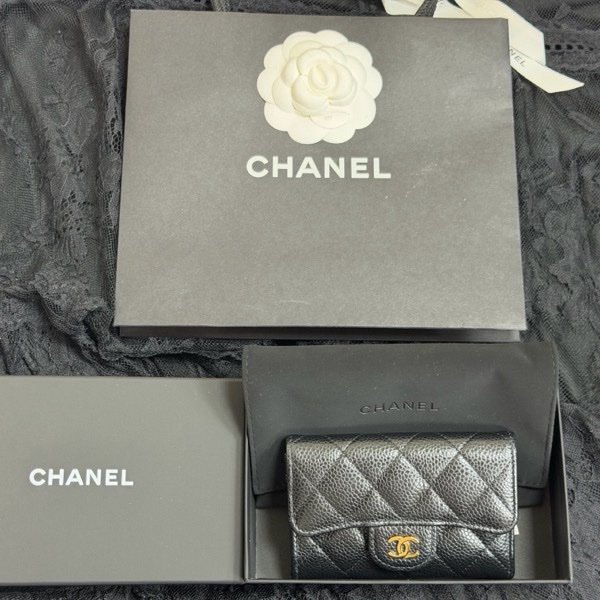 Chanel 經典菱格紋單層卡包-0