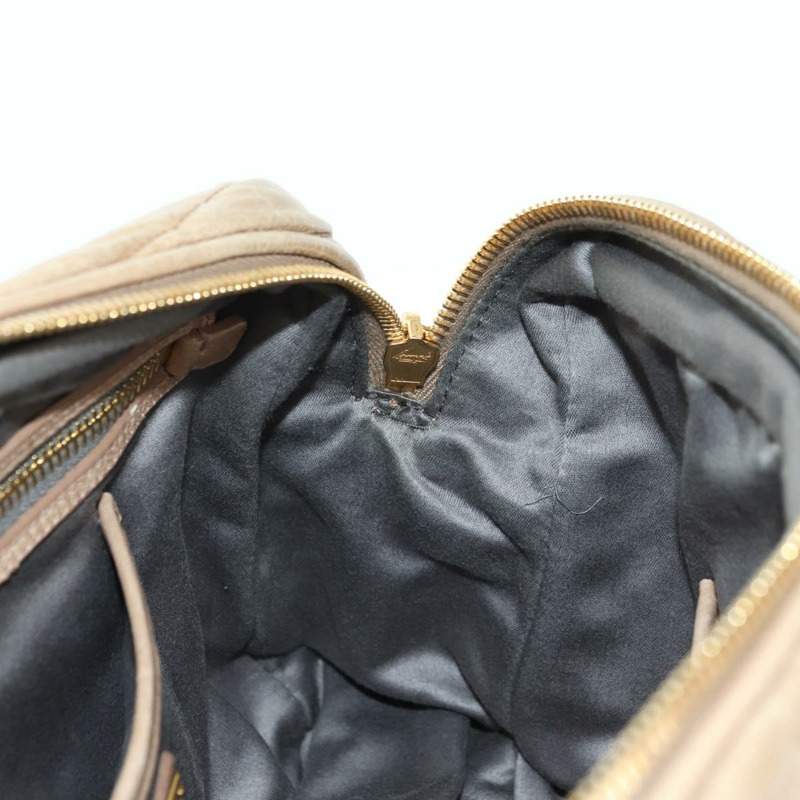 【日本直送】Miu Miu Matelasse 手提包 皮革 2way 米色 金 正品 177667V-26