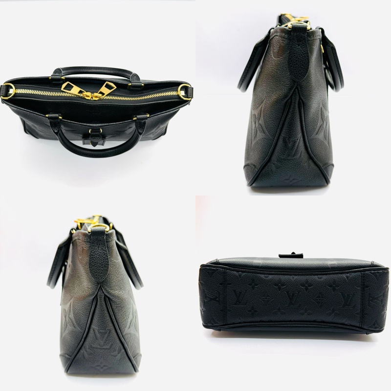 LOUIS VUITTON 路易威登 黑色 EMPREINTE TRIANON PM 手提斜背2way包 M46488-3
