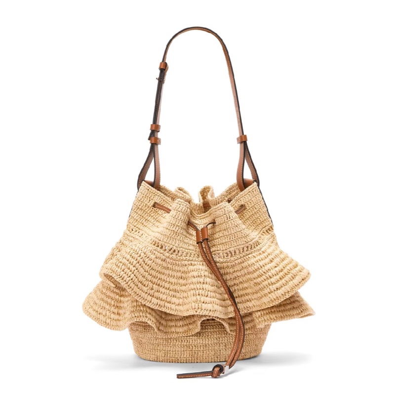 loewe 荷葉 草編 水桶包-6
