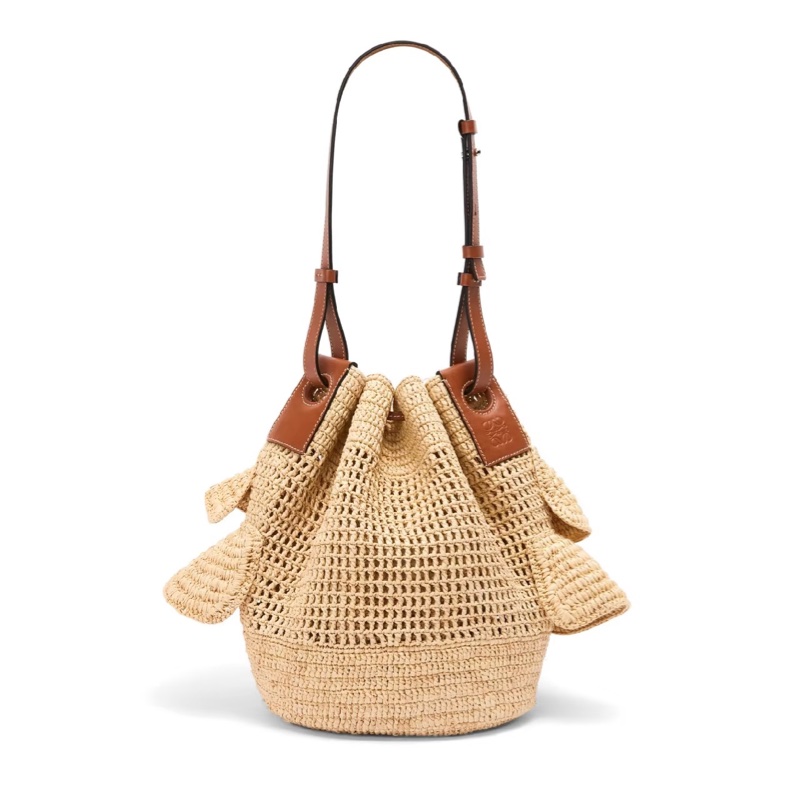 loewe 荷葉 草編 水桶包-9