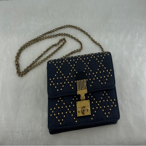 Dioraddict 單寧布鏈帶斜背包