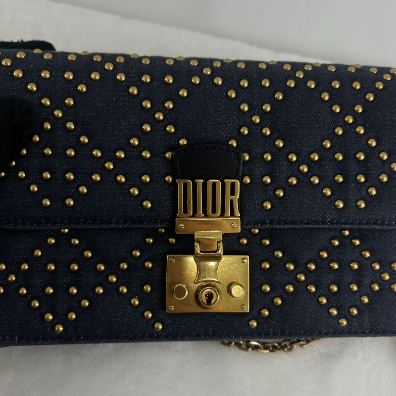 Dioraddict 單寧布鏈帶斜背包-2