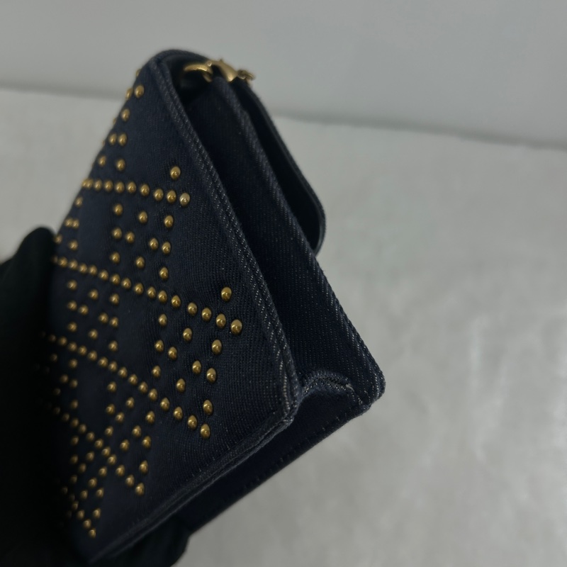 Dioraddict 單寧布鏈帶斜背包-15