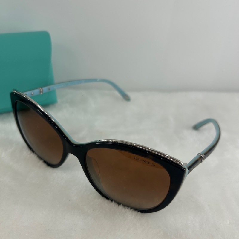 Tiffany貓眼水鑽墨鏡-1