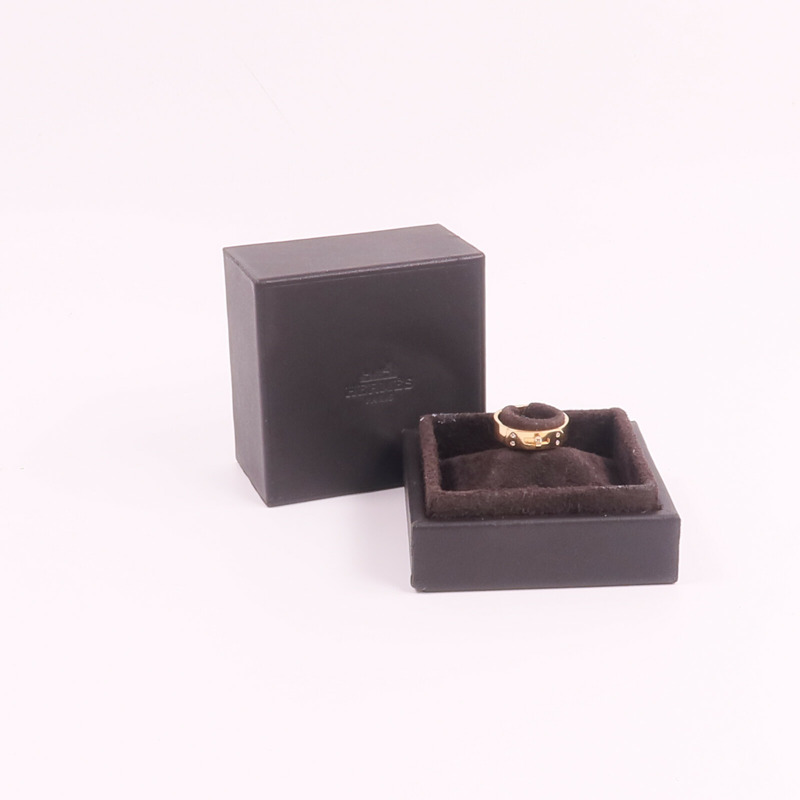 HERMES 18K玫瑰金Kelly Ring鑽石戒指-8