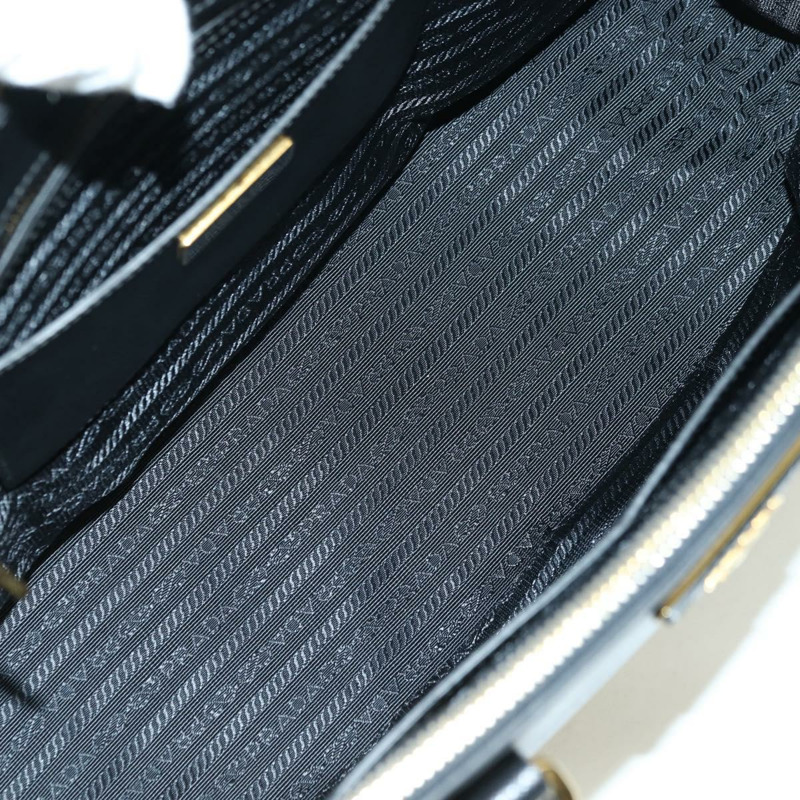 【日本直送】PRADA Galleria 手提包，Safiano 皮革，兩用，黑色/金色，正品，貨號 175843SAM-10