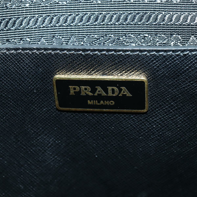 【日本直送】PRADA Galleria 手提包，Safiano 皮革，兩用，黑色/金色，正品，貨號 175843SAM-20