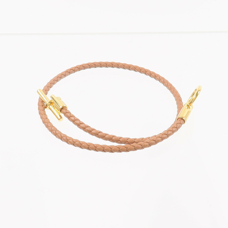HERMES Swift皮革Glenan Double Tour手帶Gold-6