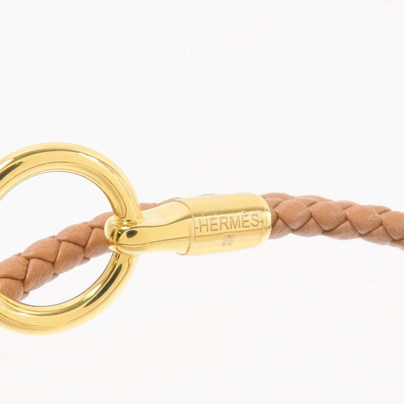 HERMES Swift皮革Glenan Double Tour手帶Gold-7