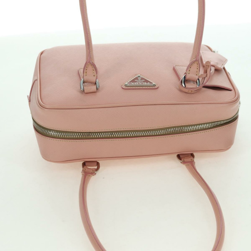 【日本直送】PRADA 肩背包 Safiano 皮革 粉紅色 銀色 正品 177981V-5