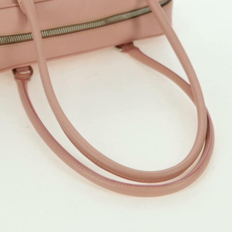 【日本直送】PRADA 肩背包 Safiano 皮革 粉紅色 銀色 正品 177981V-6