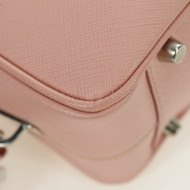 【日本直送】PRADA 肩背包 Safiano 皮革 粉紅色 銀色 正品 177981V-14