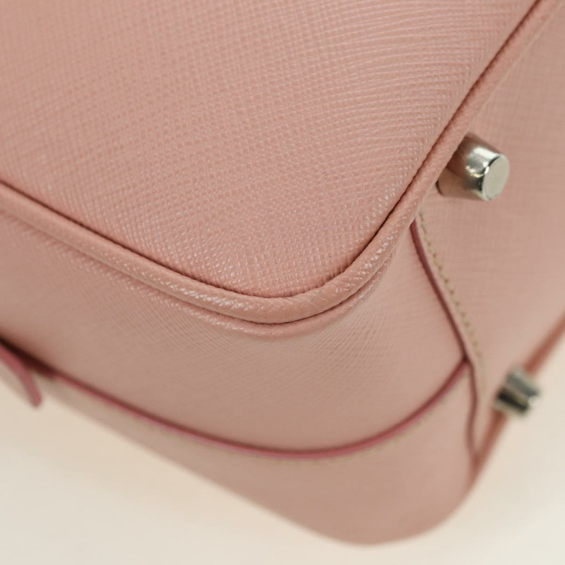 【日本直送】PRADA 肩背包 Safiano 皮革 粉紅色 銀色 正品 177981V-16