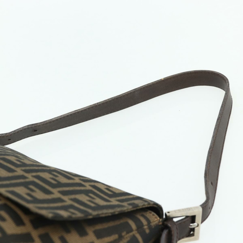 【日本直送】FENDI Zucca帆布Mamma Baguette單肩包 黑色棕色 正品 178067A-7