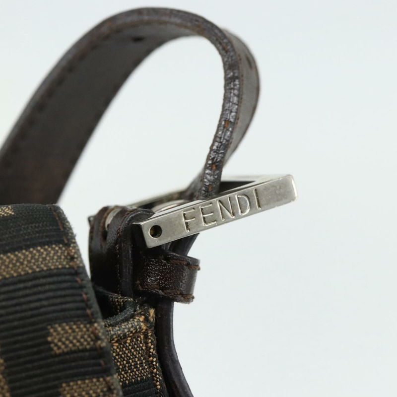 【日本直送】FENDI Zucca帆布Mamma Baguette單肩包 黑色棕色 正品 178067A-9