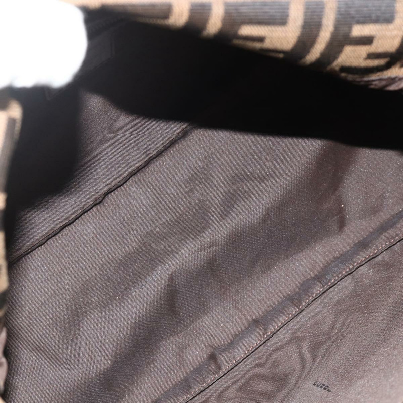 【日本直送】FENDI Zucca帆布Mamma Baguette單肩包 黑色棕色 正品 178067A-10