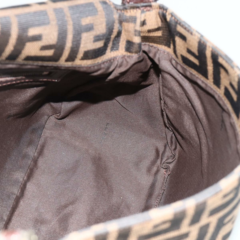 【日本直送】FENDI Zucca帆布Mamma Baguette單肩包 黑色棕色 正品 178067A-17