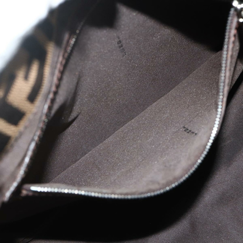 【日本直送】FENDI Zucca帆布Mamma Baguette單肩包 黑色棕色 正品 178067A-20