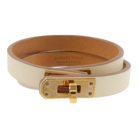 HERMES Swift皮革Mini Kelly Double Tour Bracelet手帶Nata