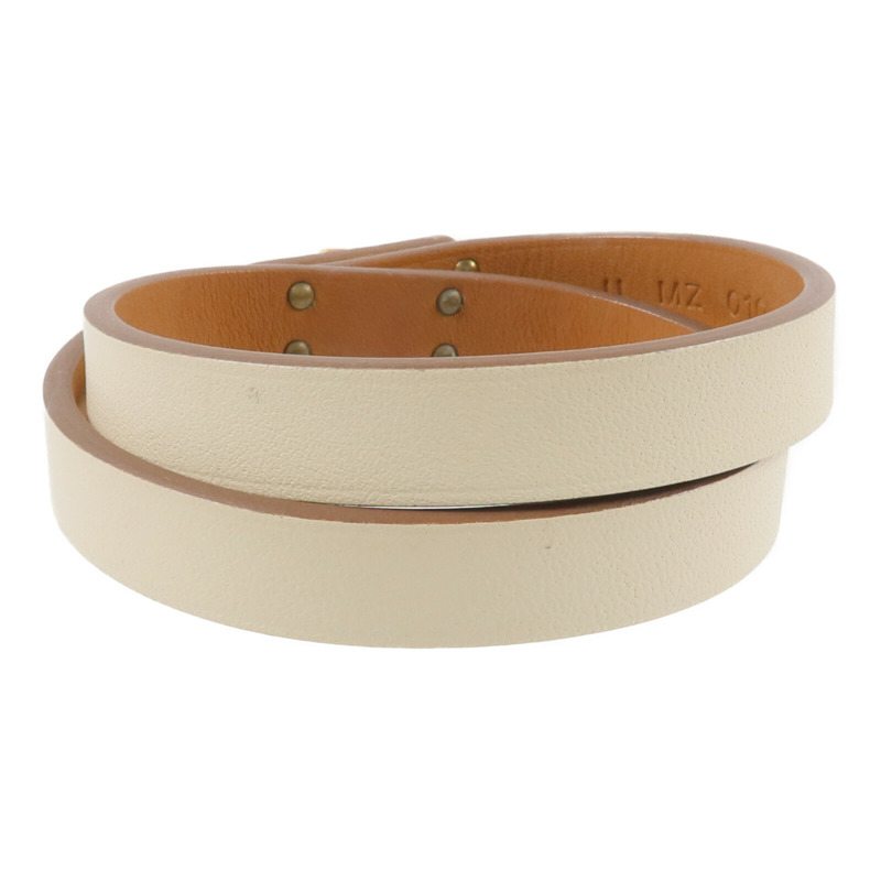 HERMES Swift皮革Mini Kelly Double Tour Bracelet手帶Nata-2