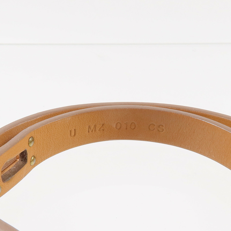 HERMES Swift皮革Mini Kelly Double Tour Bracelet手帶Nata-7