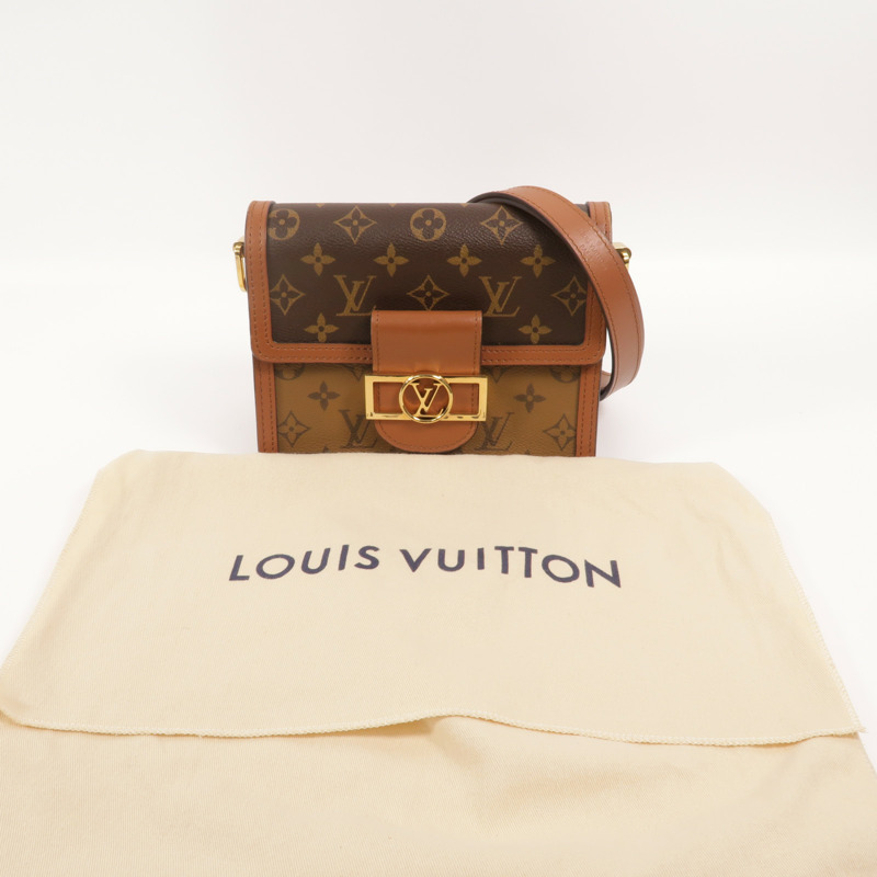 LOUIS VUITTON Monogram Reverse Mini Dauphine肩背袋-9