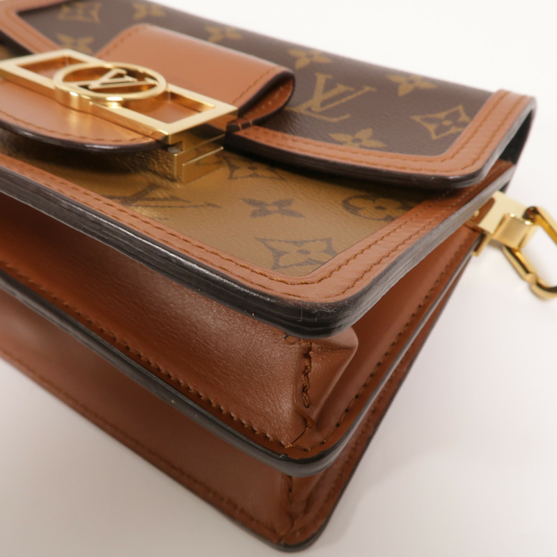 LOUIS VUITTON Monogram Reverse Mini Dauphine肩背袋-10