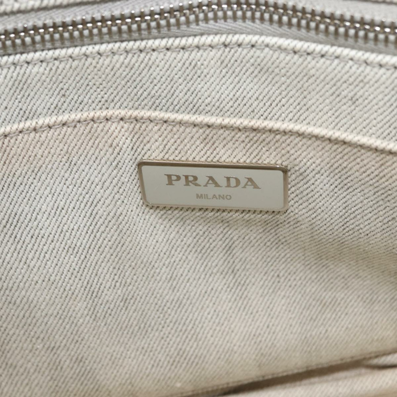 【日本直送】PRADA Canapa PM 手袋 帆布 兩用 灰色 銀色 正品 ka4194A-20