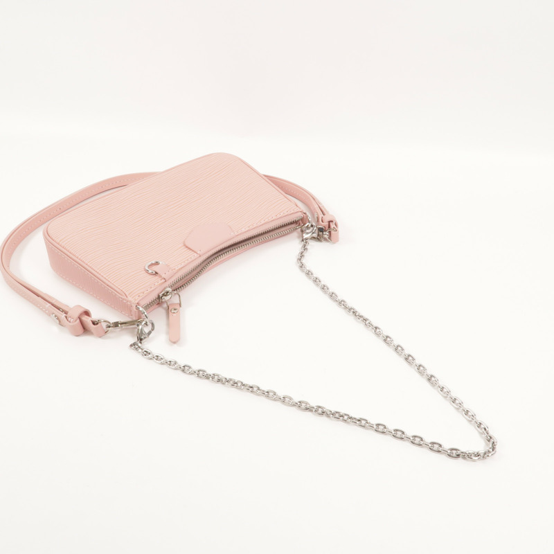 LOUIS VUITTON Epi Easy Pouch Strap鏈帶肩背袋-7
