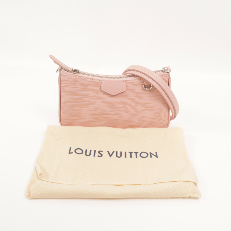 LOUIS VUITTON Epi Easy Pouch Strap鏈帶肩背袋-9