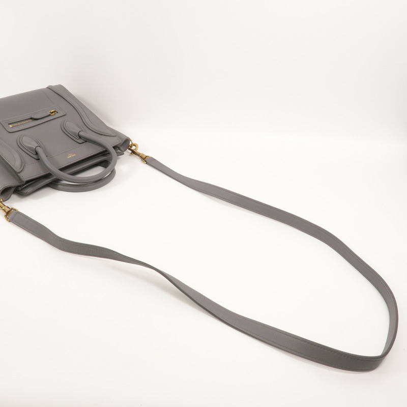 CELINE 牛皮皮革Nano Luggage手挽肩背兩用袋-7