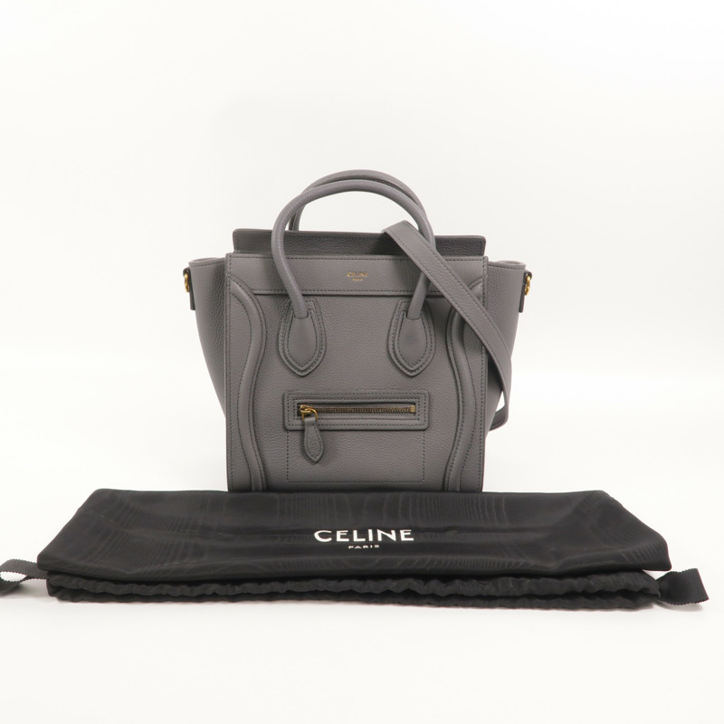 CELINE 牛皮皮革Nano Luggage手挽肩背兩用袋-9