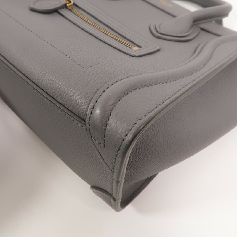 CELINE 牛皮皮革Nano Luggage手挽肩背兩用袋-10