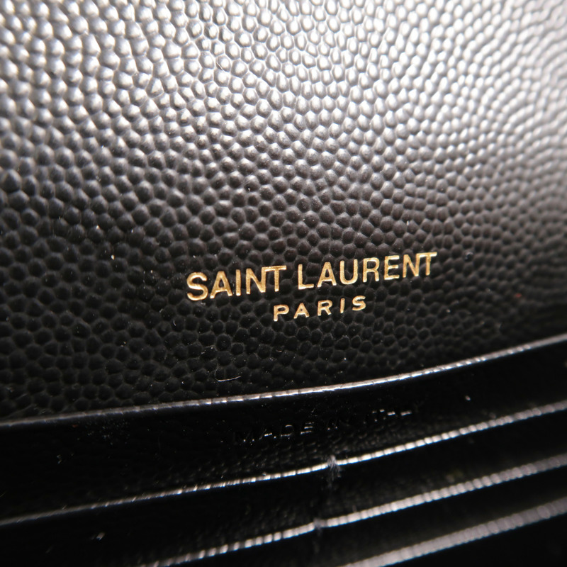 YVES SAINT LAURENT 牛皮皮革Cassandre Wallet On Chain鏈帶肩背袋-5
